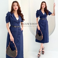 เดรสทรงสูท S-2XL ชุดทำงานผู้หญิง ชุดออกงาน ชุดไปงาน ชุดสูท ชุดเดรส ชุดทำงาน ชุดเพื่อนเจ้าสาว เดรสสูท