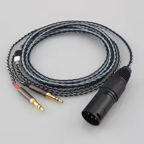 New 8 Core Earphone Cable For Denon AH-D600 D7100 Hifiman Sundara Ananda HE1000se HE6se DEVA he400se