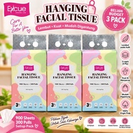 Excue Hanging Facial Tissue 900 sheets | 3 ply | 3 pek jimat