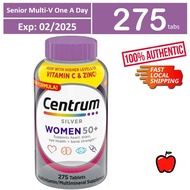 [SG]Centrum Silver Women's Multivitamin for Women 50 Plus 275 Tabs Exp 02/25