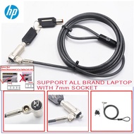 HP 7mm Ultraslim 703372-001 H4D73AA Keyed Essential cable Security Notebook Laptop PC lock 2 Key 830 840 G5