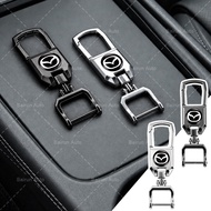 1pc Alloy Car Key Chain 360° Rotating Car Key Buckle for Mazda 2 3 5 6 2017 CX-4 CX-5 CX-7 CX-8 CX-9