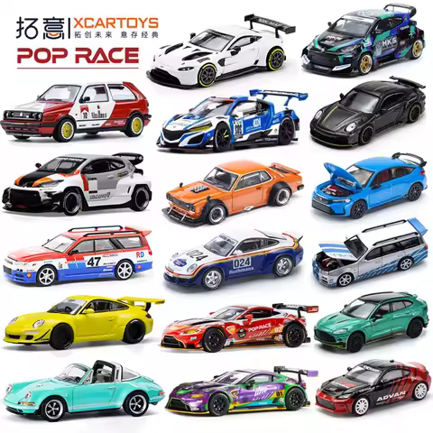 XCARTOYS POP RACE 1/64 HONDA Mitsubishi EVO SKYLINE GT-R Lamborghini TOYOTA GT3OO SUPRA Car Alloy Di