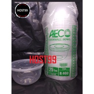 THINWALL ROUND MICROWAVE BOWL FOOD CONTAINER AECO B400 25PCS - AECO B400