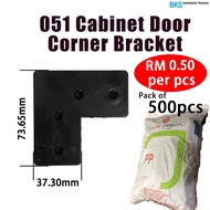 051 Cabinet Door Corner Bracket (Pack of 500pcs) L-shaped Plastic Bracket (for aluminium frame use) 