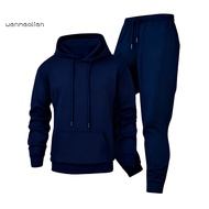 Comfortable Men's Outfit Breathable Men's Outfit Men’s 2-piece Hooded Sweatsuit Set – Long Sleeve Ho