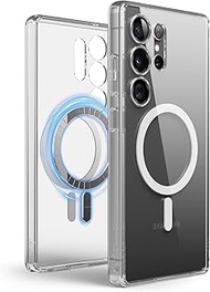 elago Compatible with Samsung Galaxy S25 Ultra Case - Magnetic Hybrid Clear Case, Precise Camera Cut