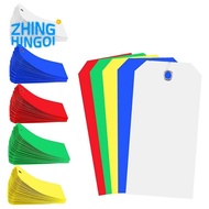 500 Pieces 4 3/4Inch X 2 3/8Inch Plastic Shipping Tags Colorful Blank Labeling Tags Waterproof Hang 