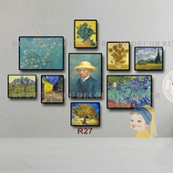 Bộ 9 Tấm Tranh Chủ Đề Vangoth - Đặng Thu Trang Dán Tường Fomex Kèm Keo Dán Thiết Kế BY Rư Decor