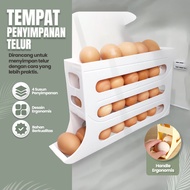 Tiered Egg Rack, Kitchen Refrigerator Egg Storage Organizer, Rolling Egg Storage Organizer