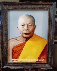 กรอบรูปไม้ตาล แขวนผนัง ของฝาก ที่ระลึก พร้อมรูปภาพ ขนาด 12x16 นิ้ว