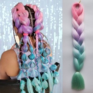 Jumbo Braids 2025Years New Style Ombre Braiding Hair Add Tinsels Colored Braiding Hair Synthetic Bra