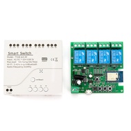 4 Channel Tuya Smart WIFI Switch Relay Module DC/AC7-32V AC 85V-250V USB 5V with RF433Mhz APP Remote