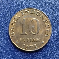 Koin Koleksi/Mahar 10 Rupiah 1974 Tabanas Kuning