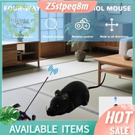 Cat Toy Remote Control RC Realistic Fake Rat Mouse Flocking Wireless Electronic Interactive