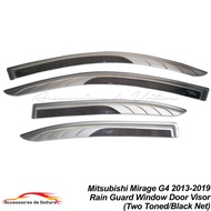 Mitsubishi Mirage G4 2013-2019 Rain Guard Window Visor (Tone Tone Blacknet)