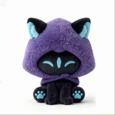 New Valorant Omen Valorant Cat Anime Cosplay Printing Nunu Cotton Padding 10cm Plush Pendant Backpac