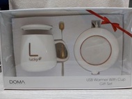 DOMA USB加熱保暖配陶瓷杯套裝