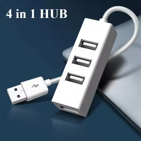 USB Hub 3.0, 4-Port USB Hub Splitter, Hub USB 2.0 Multi Expander, Compatible with MacBook, Laptop, S