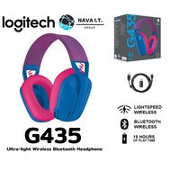 Logitech G435 *สีฟ้า* Ultra-light Wireless Bluetooth Headphone รับประกัน 2 ปี