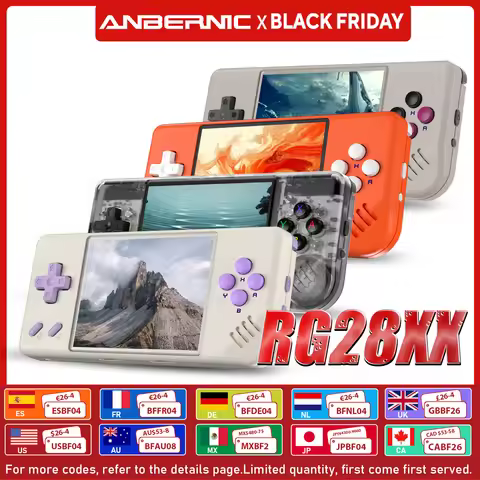 ANBERNIC RG28XX Retro Handheld Game Console 2.83-inch IPS Screen Linux OS Built-in 3100mAH Battery 6