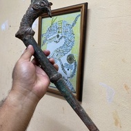 Tongkat tembaga ukiran naga antik rare