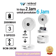 Winland COD Kipas angin portable /ukuran besar/ Lipat / Portable Bisu Usb Cas Putar Naik Dan Turun 1