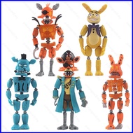 YB2 5pcs Five Nights at Freddy's Action Figure With Light Model Dolls Toys For Kids Home Decor Deskt