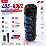 Sing-e ZQS-8302 Wireless Karaoke Bluetooth Speaker 40W High Power Portable Outdoor Speaker Heavy Sou