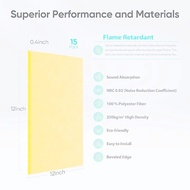 Sound Proof Hard Foam Acoustic Panels Self Adhesive 300 x 300 x 9mm