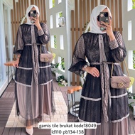 Gamis Tile Brukat code 18049 Alvaro | Original Alvaro Dress