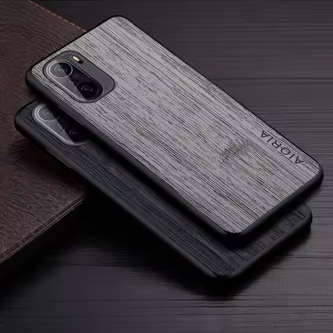 Case for Poco F3 Pro 5G funda bamboo wood pattern Leather cover Luxury coque for xiaomi poco f3 case