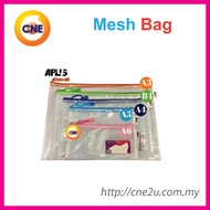 Soft Mesh Vinyl Zipper Bag (A5/A4/A3 Size) / Mesh Bag File