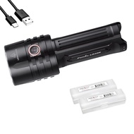 LR35R Super Bright Rechargeable Flashlight, 10000 Lumen Long Throw and High Lumen with Batteries and