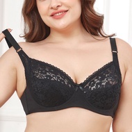 PARIFAIRY cotton Bra With Wire No Foam plus Size Bra Cup D Solid Color Lace Trim Bralette 38D 40D 42
