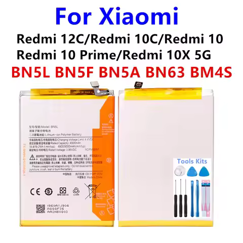 Brand New BN5L BN5F BN5A BN63 BM4S Battery For Xiaomi Redmi 12C/ 10C/ Redmi 10 Prime 10X 5G/ Poco 3 