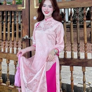 Pink pink Long Phung ao dai, modern ao dai, straight ao dai, CNY ao dai, spring ao dai, photography,