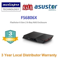 ASUSTOR FS6806X Flashstor 6 Gen 2 6-Bay M.2 NVMe SSD NAS Enclosure with 10 Gigabit port (Without HDD