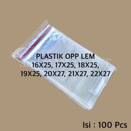 Plastik Opp Lem 16x25 17x25 18x25 19x25 20x27 21x27 22x27 - OPP 21X27