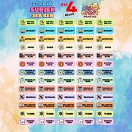 STICKER SUBJEK SEKOLAH RENDAH & KAFA [60 pcs]