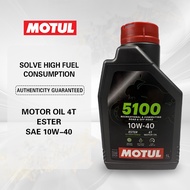 MOTUL 100% ORIGINAL ENGINE OIL MINYAK HITAM 4T 5100 10W40 15W50  Minyak Enjin Motosikal Technosynthe