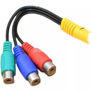 One to Three AV Mother Lotus RCA Adapter cable3.5Turn AV Seat Television3Combination1Audio 3.5mm Vid
