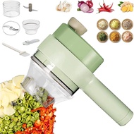 Electric Vegetable Cutter Set - 4 in 1 Portable, Rechargeable, Wireless Food Processor & Chopper Mac