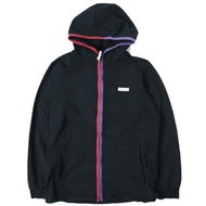 adidas CLIMALITE COTTON 滾邊拉鍊連帽衫 G34391 L 黑色上衣 [二手] [adidas]