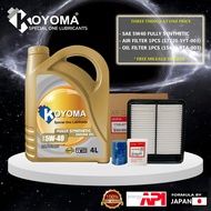 HONDA N-BOX JF3 JF4 2017y OIL FILTER + AIR FILTER + KOYOMA 5W40 FULLY SYNTHETIC ENGINE OIL