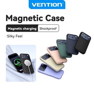 Vention Liquid Silicone Magnetic Case for iPhone 17 Micro-Suede Lining Drop-Proof Cover