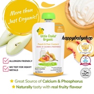 Little Etoile Organic Baby Puree Food For 6 Months+ And Above - Peach And Pear Custard (120g)