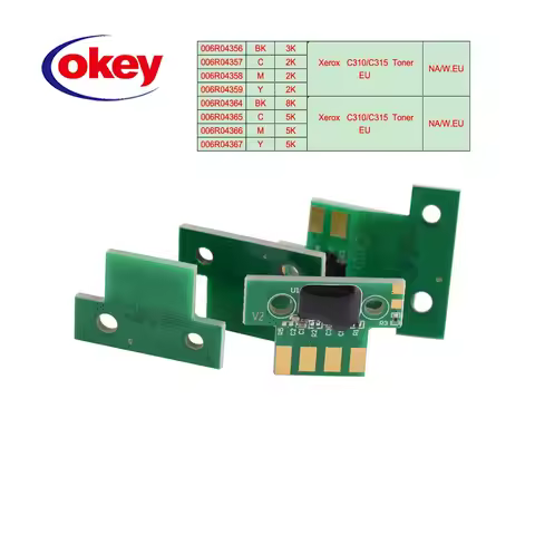 1pcs/4pcs 006R04356 006R04357 006R04359 006R04358 Toner Chip for Xerox C310 C315 Refill Printer Cart