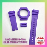 🔥DW-5900TS DW-5900DN DW-5900BB DW-5900RS DW-5900-1DR DW-5900 SOLID MATTE PURPLE STRAP BAND BEZEL WAT