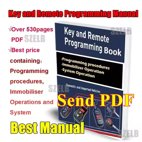 Key and Remote Programming Manual Guide PDF for LockSmith Professionals Containing Program Immobilis